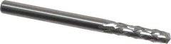 Accupro - 1/8" Diam, 1/2" LOC, Drill Point End, Solid Carbide Diamond Pattern Router Bit - Right Hand Cut, 1-1/2" OAL, 1/8" Shank Diam, Use on Fiberglass - Exact Tool & Supply