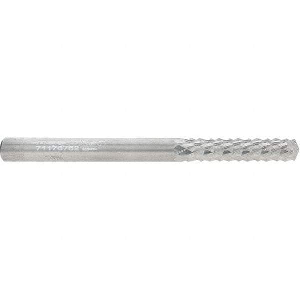 Accupro - 1/4" Diam, 1" LOC, Drill Point End, Solid Carbide Diamond Pattern Router Bit - Right Hand Cut, 3" OAL, 1/4" Shank Diam, Use on Fiberglass - Exact Tool & Supply