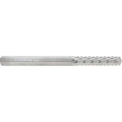 Accupro - 1/4" Diam, 1" LOC, Drill Point End, Solid Carbide Diamond Pattern Router Bit - Right Hand Cut, 3" OAL, 1/4" Shank Diam, Use on Fiberglass - Exact Tool & Supply