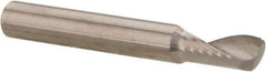 Accupro - 3/16" Cutting Diam x 3/8" Length of Cut, 1 Flute, Upcut Spiral Router Bit - Uncoated, Right Hand Cut, Solid Carbide, 1-1/2" OAL x 3/16" Shank Diam, Single Edge, 22° Helix Angle - Exact Tool & Supply