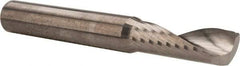 Accupro - 3/8" Cutting Diam x 1-1/8" Length of Cut, 1 Flute, Upcut Spiral Router Bit - Uncoated, Right Hand Cut, Solid Carbide, 3" OAL x 3/8" Shank Diam, Single Edge, 22° Helix Angle - Exact Tool & Supply