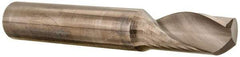 Accupro - 1/2" Cutting Diam x 1-1/8" Length of Cut, 1 Flute, Upcut Spiral Router Bit - Uncoated, Right Hand Cut, Solid Carbide, 3-1/2" OAL x 1/2" Shank Diam, Single Edge, 22° Helix Angle - Exact Tool & Supply