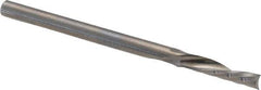 Accupro - 1/8" Cutting Diam x 1/2" Length of Cut, 1 Flute, Downcut Spiral Router Bit - Uncoated, Right Hand Cut, Solid Carbide, 2" OAL x 1/8" Shank Diam, Single Edge, 21° Helix Angle - Exact Tool & Supply