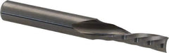 Accupro - 3/16" Cutting Diam x 5/8" Length of Cut, 1 Flute, Downcut Spiral Router Bit - Uncoated, Right Hand Cut, Solid Carbide, 2" OAL x 1/4" Shank Diam, Single Edge, 21° Helix Angle - Exact Tool & Supply