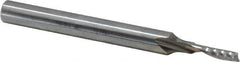 Accupro - 3mm Cutting Diam x 12mm Length of Cut, 1 Flute, Upcut Spiral Router Bit - Uncoated, Right Hand Cut, Solid Carbide, 64mm OAL x 6mm Shank Diam, Single Edge, 21° Helix Angle - Exact Tool & Supply