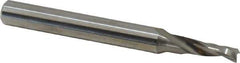 Accupro - 4mm Cutting Diam x 12mm Length of Cut, 1 Flute, Upcut Spiral Router Bit - Uncoated, Right Hand Cut, Solid Carbide, 57mm OAL x 6mm Shank Diam, Single Edge, 21° Helix Angle - Exact Tool & Supply