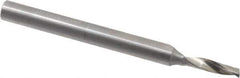 Accupro - 5mm Cutting Diam x 20mm Length of Cut, 1 Flute, Upcut Spiral Router Bit - Uncoated, Right Hand Cut, Solid Carbide, 95mm OAL x 8mm Shank Diam, Single Edge, 21° Helix Angle - Exact Tool & Supply