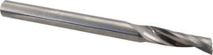 Accupro - 12mm Cutting Diam x 40mm Length of Cut, 1 Flute, Upcut Spiral Router Bit - Uncoated, Right Hand Cut, Solid Carbide, 150mm OAL x 12mm Shank Diam, Single Edge, 21° Helix Angle - Exact Tool & Supply