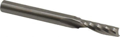 Accupro - 7/32" Cutting Diam x 3/4" Length of Cut, 1 Flute, Upcut Spiral Router Bit - Uncoated, Right Hand Cut, Solid Carbide, 2-1/2" OAL x 1/4" Shank Diam, Single Edge, 21° Helix Angle - Exact Tool & Supply