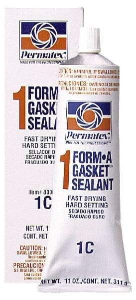 Permatex - 11 oz Tube Brown Rosin Gasket Sealant - -65 to 400°F Operating Temp, 24 hr Full Cure Time - Exact Tool & Supply