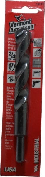 Vermont American - 3/4" Diam, Straight Shank, Carbide-Tipped Rotary & Hammer Drill Bit - Exact Tool & Supply
