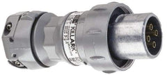 Hubbell Killark - 3 Pole, 3 Pin Cofiguration, NEMA 4X, 30 Amp Plug - 250 VDC, 600 VAC, Self Grounding - Exact Tool & Supply