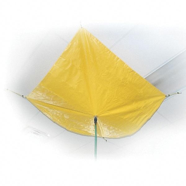 UltraTech - 20" Diam, Square Roof Leak Diverter - 5' Long x 5' Wide x 10 mil Thick, Yellow - Exact Tool & Supply