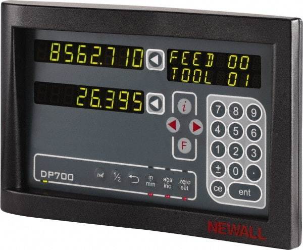 Newall - 2 Axes, Microsyn 2G & Spherosyn 2G Compatible DRO Counter - LED Display, Programmable Memory - Exact Tool & Supply