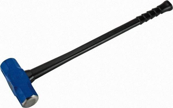 NUPLA - 16 Lb Head, 32" Long Soft Steel Safety Sledge Hammer - Steel Head, 2-5/8" Face Diam, 8-1/4" Long Head, Fiberglass Handle - Exact Tool & Supply