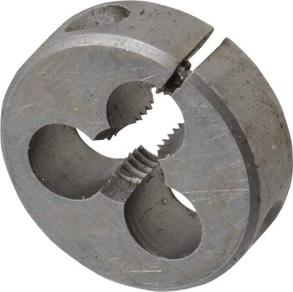 Cle-Line - M5x0.80 Metric Coarse Thread, 13/16" Outside Diam High Speed Steel Round Die - 1/4" Thick, Right Hand Thread, Adjustable - Exact Tool & Supply