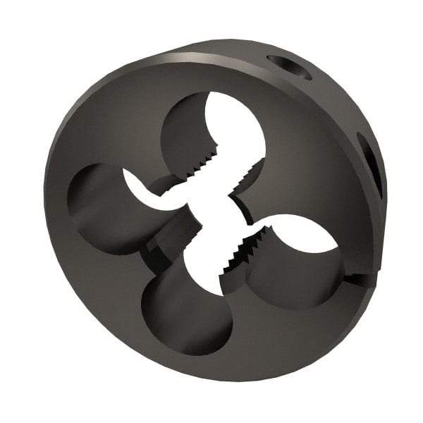 Cle-Line - M14x2.00 Metric Coarse Thread, 1-1/2" Outside Diam High Speed Steel Round Die - 1/2" Thick, Right Hand Thread, Adjustable - Exact Tool & Supply