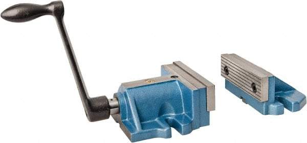 Bison - 6" Jaw Width, Horizontal Stationary Machine Vise - Manual Operation, 1 Station, 3" Deep, 8,990 Lb Max Clamp Force - Exact Tool & Supply