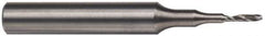 Accupro - 1/16" Cutting Diam x 1/4" Length of Cut, 1 Flute, Upcut Spiral Router Bit - Uncoated, Right Hand Cut, Solid Carbide, 2" OAL x 1/8" Shank Diam, Single Edge, 21° Helix Angle - Exact Tool & Supply