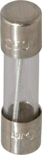 Cooper Bussmann - 250 VAC, 32 VDC, 1 Amp, Time Delay Miniature Glass Fuse - 20mm OAL, 10 at 125 V kA Rating, 5mm Diam - Exact Tool & Supply