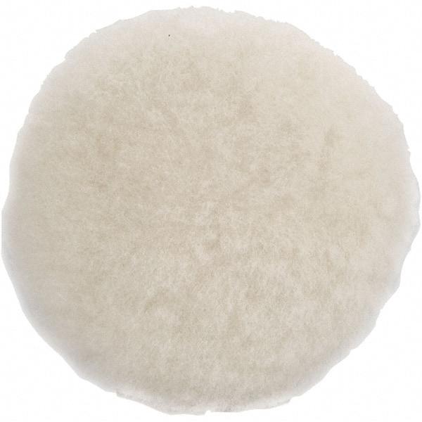 Dynabrade - 5" Diam Sheepskin Wool Bonnet Pad - Hook & Loop Attachment - Exact Tool & Supply