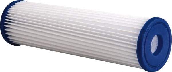 Pentair - 2-5/8" OD, 30µ, Non-Woven Polyester Pleated Cartridge Filter - 9-3/4" Long, Reduces Sediments - Exact Tool & Supply
