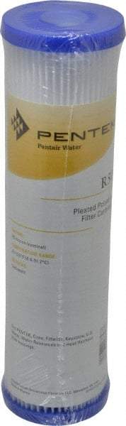 Pentair - 2-5/8" OD, 50µ, Non-Woven Polyester Pleated Cartridge Filter - 9-3/4" Long, Reduces Sediments - Exact Tool & Supply