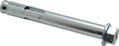 Red Head - 1/2" Diam, 1/2" Drill, 4" OAL, 2-1/4" Min Embedment Sleeve Concrete Anchor - Steel, Zinc-Plated Finish, Hex Nut Head, Hex Drive - Exact Tool & Supply