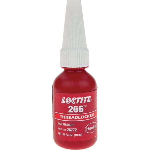 Loctite - 10 mL, Red, High Strength Threadlocker - Series 266 - Exact Tool & Supply