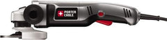 Porter-Cable - 4-1/2" Wheel Diam, 10,000 RPM, Corded Angle & Disc Grinder - 5/8-11 Spindle, 120 Volts, 7.5 Amps - Exact Tool & Supply