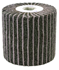 4 x 4 x 3/4" - Aluminum Oxide 180G & S-Medium - Interleaf Flap Wheel Drum with Keyhole - Exact Tool & Supply