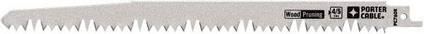Porter-Cable - 9" Long x 3/4" Thick, High Speed Steel Reciprocating Saw Blade - Straight Profile, 4 to 5 TPI, Toothed Edge, Universal Shank - Exact Tool & Supply