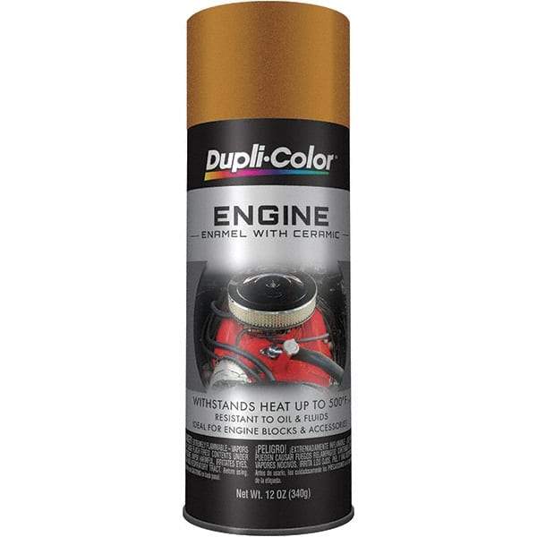 Krylon - 12 oz Universal Gold Automotive Heat Resistant Paint - High Gloss Finish, Comes in Aerosol Can - Exact Tool & Supply