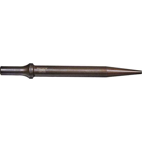 Mayhew - 3/16" Head Width, 7-1/2" OAL, Tapered Punch Chisel - Round Drive, Round Shank, Steel - Exact Tool & Supply