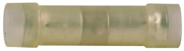 3M - 12 to 10 AWG Compatible, Nylon Fully Insulated, Crimp-On Butt Splice Terminal - Copper Contacts, Zinc Contact Plating, Yellow - Exact Tool & Supply