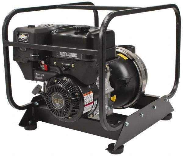 Value Collection - 8 HP, 3,600 RPM, 3 Port Size, B and S Intek, Self Priming Engine Pump - Polyester, Silicon Carbide Shaft Seal - Exact Tool & Supply