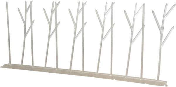 Bird-X - Plastic Bird Spikes - 4-1/2 Inch High x 2-1/4 Inch Wide x 10 Ft. Long x 0.5 Inch Thick - Exact Tool & Supply