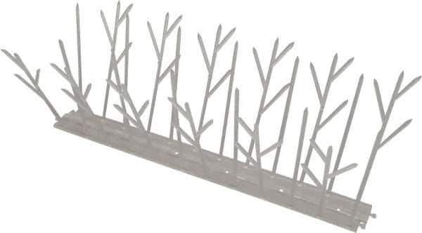 Bird-X - Plastic Bird Spikes - 4-1/2 Inch High x 4-1/2 Inch Wide x 10 Ft. Long x 1 Inch Thick - Exact Tool & Supply