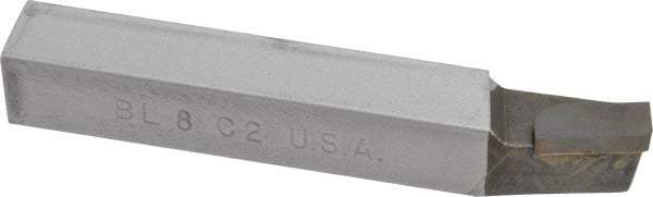 Made in USA - 1/2 x 1/2" Shank, Lead Angle Turning Single Point Tool Bit - BL-8, Grade C2 - Exact Tool & Supply