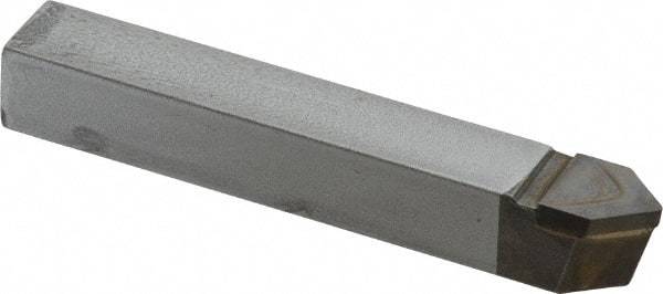 Made in USA - 7/16 x 7/16" Shank, Pointed Nose Single Point Tool Bit - D-7, Grade C2 - Exact Tool & Supply