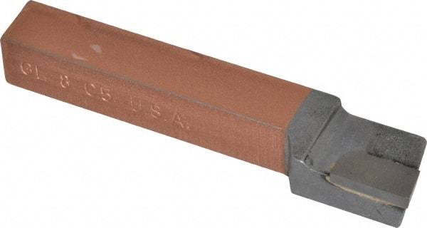 Made in USA - 1/2 x 1/2" Shank, Offset Side Cutting Single Point Tool Bit - GL-8, Grade C5 - Exact Tool & Supply