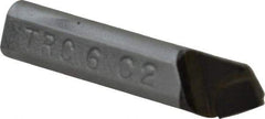 Made in USA - 3/8 x 3/8" Shank, Round Shank Boring Single Point Tool Bit - TRC-6, Grade C2 - Exact Tool & Supply