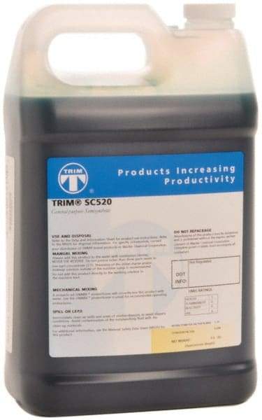 Master Fluid Solutions - Trim SC520, 1 Gal Bottle Cutting & Grinding Fluid - Semisynthetic, For CNC Turning, Drilling, Milling, Sawing - Exact Tool & Supply