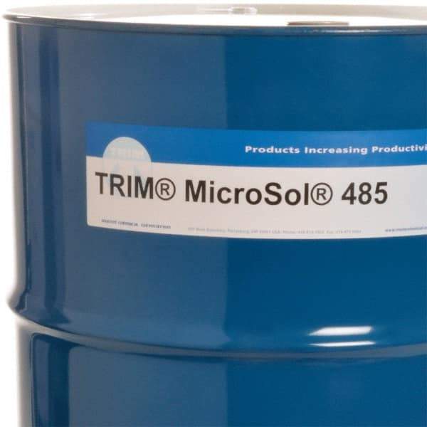 Master Fluid Solutions - Trim MicroSol 485, 54 Gal Drum Cutting & Grinding Fluid - Semisynthetic, For Machining - Exact Tool & Supply