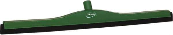 Vikan - 28" Foam Rubber Blade Bench Squeegee - Double Edge, Green, Plastic Holder - Exact Tool & Supply