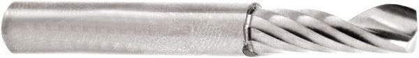 Amana Tool - 1/4" Cutting Diam x 3/4" Length of Cut, 1 Flute, Upcut Spiral Router Bit - Right Hand Cut, Solid Carbide, 2" OAL x 1/4" Shank Diam - Exact Tool & Supply