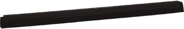 Vikan - 28" Foam Rubber Blade Squeegee Refill - Double Edge, Black, Plastic Holder - Exact Tool & Supply