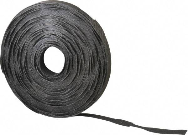 VELCRO Brand - 112 Piece 3/4" Wide x 8" Piece Length, Self Fastening Tie/Strap Hook & Loop Strap - Perforated/Pieces Roll, Black, Printable Surface - Exact Tool & Supply