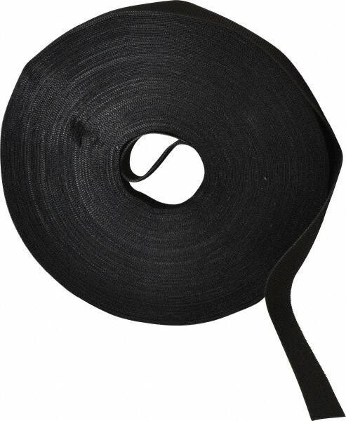 VELCRO Brand - 5/8" Wide x 25 Yd Long Self Fastening Tie/Strap Hook & Loop Roll - Continuous Roll, Black, Printable Surface - Exact Tool & Supply