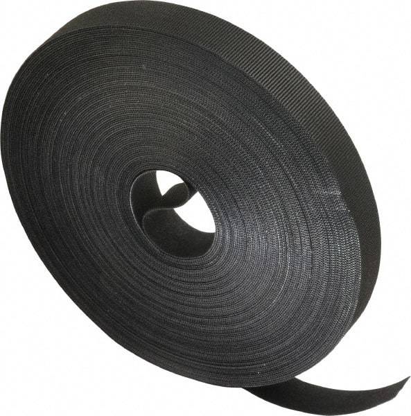 VELCRO Brand - 3/4" Wide x 25 Yd Long Self Fastening Tie/Strap Hook & Loop Roll - Continuous Roll, Black, Printable Surface - Exact Tool & Supply